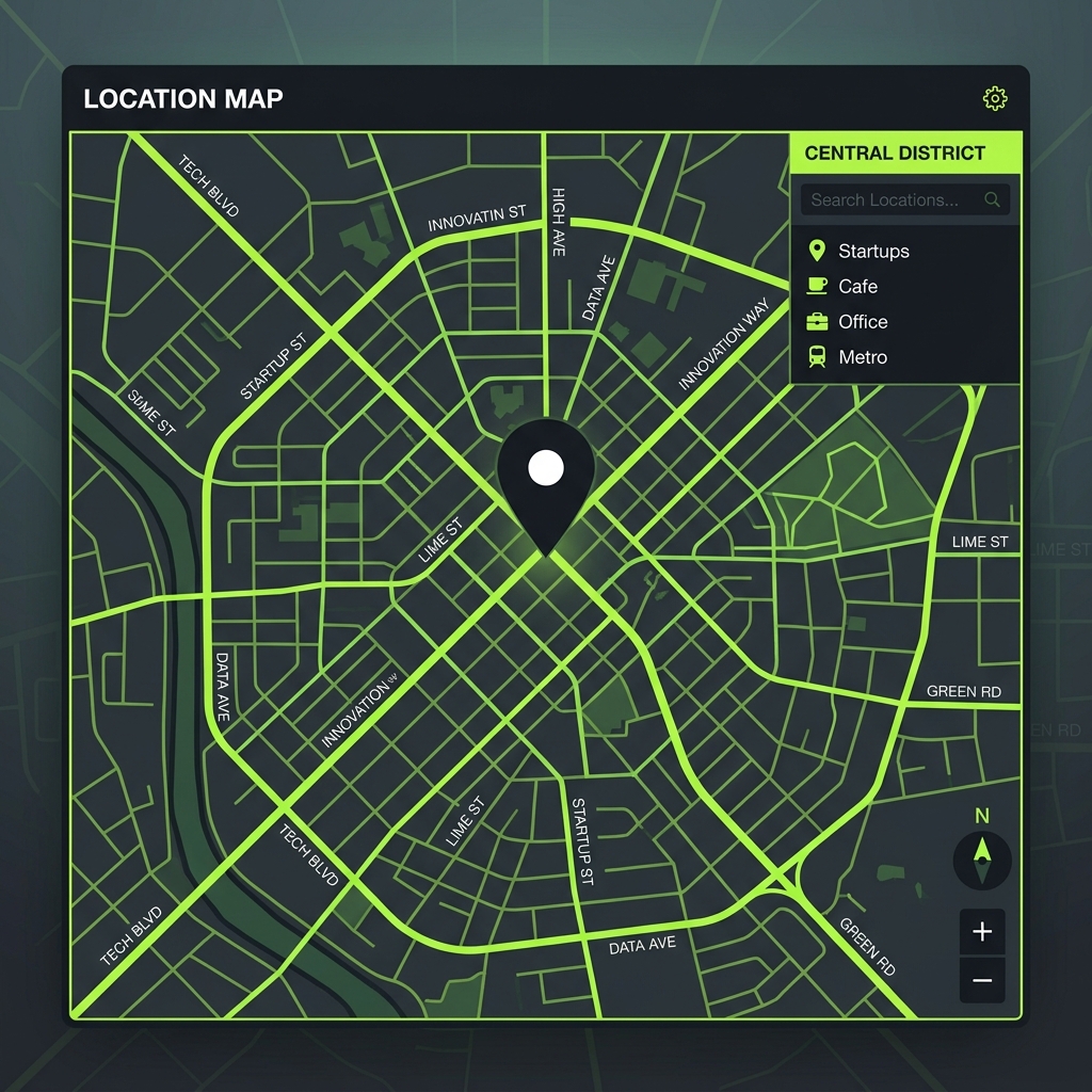 Styled location map